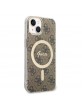 Guess iPhone 13 Hülle Case MagSafe IML 4G Braun