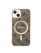 Guess iPhone 14 Case MagSafe IML 4G Brown