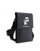 Karl Lagerfeld Saffiano Metal Logo NFT Phone Bag in Black