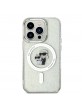 Karl Lagerfeld iPhone 15 Pro Case Karl Choupette Magsafe Glitter Transparent