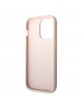 Guess iPhone 15 Pro Case Cover Big 4G Metal Logo Pink