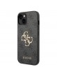 Guess iPhone 15 Plus Hülle 4G Big Metal Logo Case Cover Grau