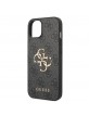 Guess iPhone 15 Plus Hülle 4G Big Metal Logo Case Cover Grau