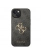 Guess iPhone 15 Hülle Case Cover Big Metal Logo 4G Schwarz