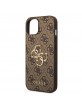 Guess iPhone 15 Hülle Case Cover Big 4G Metal Logo Braun