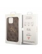 Guess iPhone 15 Pro Max Hülle 4G Big Metal Logo Case Cover Braun