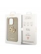 Guess iPhone 14 Pro Hülle Case Perforated 4G Glitter Logo Gold