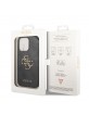 Guess iPhone 15 Pro Hülle Case 4G Logo Big Metal Grau