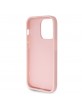 Guess iPhone 15 Pro Hülle Case Fixed Glitter 4G Metal Logo Rosa Pink