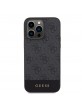 Guess iPhone 15 Pro Max Case 4G Stripe MagSafe Black