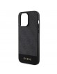 Guess iPhone 15 Pro Max Hülle Case 4G Stripe MagSafe Schwarz