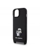 Karl Lagerfeld iPhone 15 Case Crossbody Karl + Choupette Black