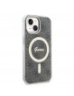 Guess iPhone 15 Hülle Case MagSafe IML 4G Braun