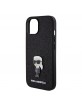 Karl Lagerfeld iPhone 15 Hülle Case Ikonik Metal Glitter Schwarz