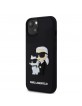 Karl Lagerfeld iPhone 15 Hülle Case Karl Choupette 3D Silikon Schwarz