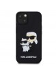 Karl Lagerfeld iPhone 15 Hülle Case Karl Choupette 3D Silikon Schwarz