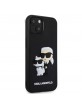 Karl Lagerfeld iPhone 15 Case Karl Choupette 3D Silicone Black