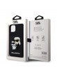 Karl Lagerfeld iPhone 15 Hülle Case Karl Choupette 3D Silikon Schwarz