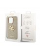 Guess iPhone 15 Pro Max Case Perforated 4G Glitter Logo Gold