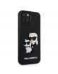 Karl Lagerfeld iPhone 13 Case Karl Choupette 3D Silicone Black