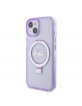 Guess iPhone 15 Plus Case Ring Stand MagSafe Glitter Purple