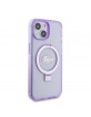 Guess iPhone 15 Plus Case Ring Stand MagSafe Glitter Purple