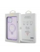 Guess iPhone 15 Plus Hülle Case Ring Stand MagSafe Glitter Violett