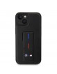 BMW iPhone 15 Case Grip Stand Tricolor Line M Black