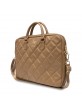 GUESS Bag Notebook / Laptop 16 inch Quilted 4G Metal Logo Brown