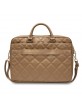 GUESS Bag Notebook / Laptop 16 inch Quilted 4G Metal Logo Brown