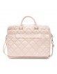 GUESS Bag Notebook / Laptop 16 inch Quilted 4G Metal Logo Pink