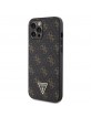 Guess iPhone 12 Pro Max Hülle Case 4G Metal Triangle Logo Schwarz