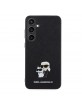 Karl Lagerfeld Samsung S24+ Plus Hülle Case Metal Karl + Choupette Schwarz