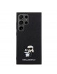 Karl Lagerfeld Samsung S24 Ultra Case Metal Karl + Choupette Black