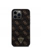 Guess iPhone 15 Pro Max Case 4G Metal Triangle Logo Black