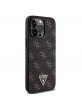 Guess iPhone 15 Pro Max Case 4G Metal Triangle Logo Black