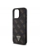 Guess iPhone 15 Pro Max Case 4G Metal Triangle Logo Black