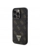 Guess iPhone 15 Pro Case 4G Metal Triangle Logo Black