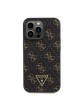 Guess iPhone 13 Pro Hülle Case 4G Metal Triangle Logo Schwarz