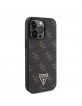 Guess iPhone 13 Pro Hülle Case 4G Metal Triangle Logo Schwarz