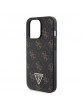 Guess iPhone 13 Pro Hülle Case 4G Metal Triangle Logo Schwarz