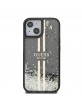 Guess iPhone 15 Hülle Case Liquid Glitter Stripe Schwarz