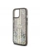 Guess iPhone 15 Case Liquid Glitter Stripe Black