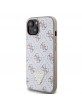 Guess iPhone 15 Case 4G Metal Triangle Logo White