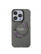 Guess iPhone 15 Pro Case MagSafe Flowers Ring Black