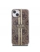 Guess iPhone 15 Case IML 4G Stripe Brown