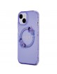 Guess iPhone 15 Hülle Case MagSafe Blumen Ring Violett