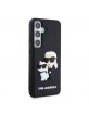 Karl Lagerfeld Samsung S24 Hülle Case Karl Choupette 3D Silikon Schwarz