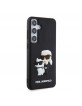 Karl Lagerfeld Samsung S24+ Plus Hülle Case Karl Choupette 3D Silikon Schwarz