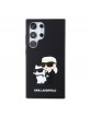 Karl Lagerfeld Samsung S24 Ultra Hülle Case Karl Choupette 3D Silikon Schwarz